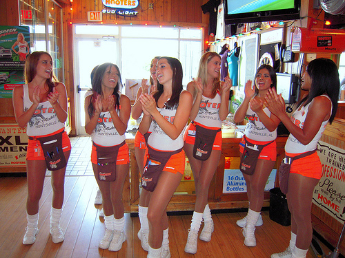 Hooters Girls Donate Pantyhose to Clean Up Oil in the Gulf of Mexico