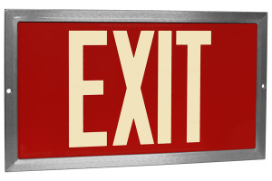 Exit-sign-photoluminescent