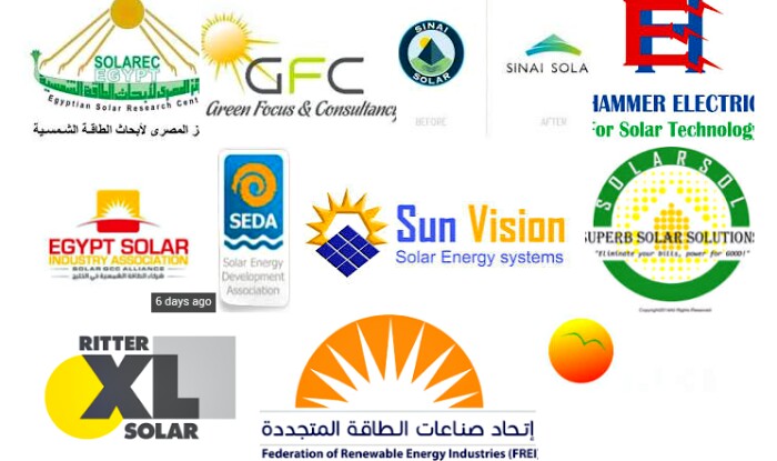 egypt solar Industry companies google collage screenshot